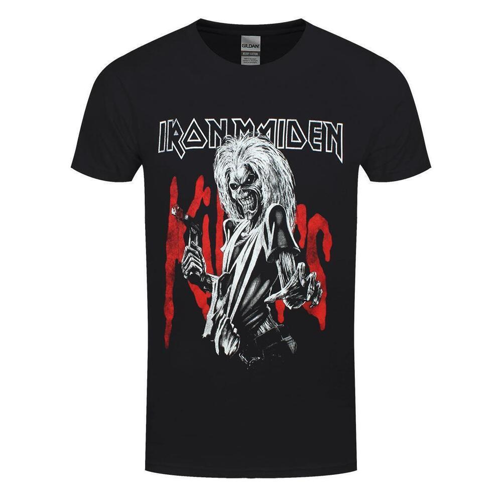 Iron Maiden Killers Eddie Large Graphic Distress Mens Black Tshirt